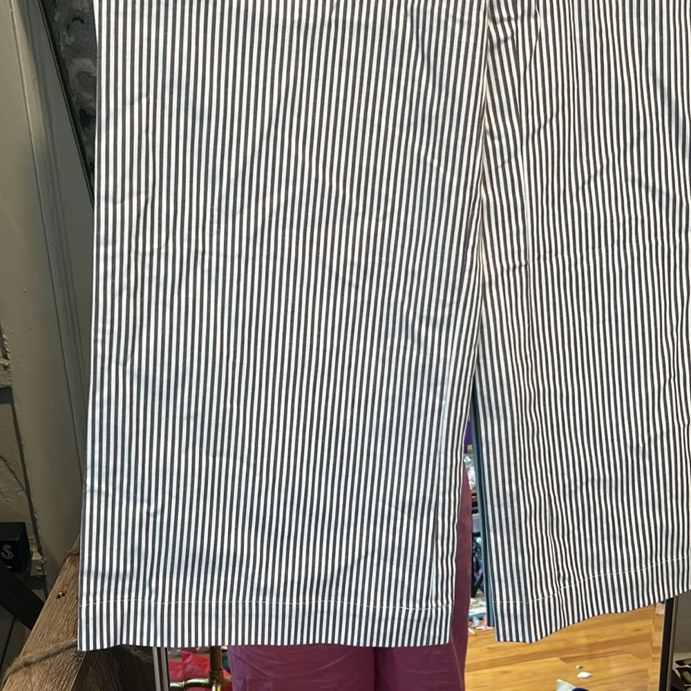 LOFT 8T striped pants with adjustable belt NWT - Picture 7 of 9
